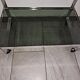 Mid Century Italian steel & Smoked Glass Serving Trolley