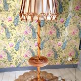 Vintage rattan floor lamp