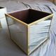 Golden metal table gardeners and Ousta design mirrors made in Holland