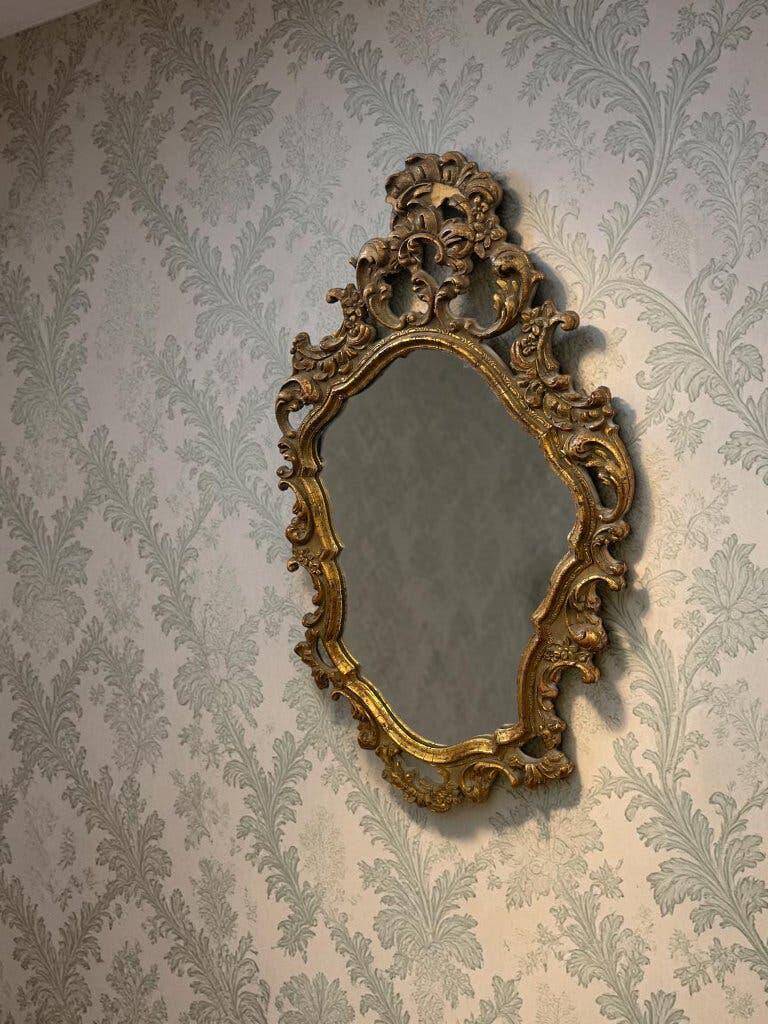 Vintage gold baroque mirror / wall mirror