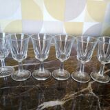 Set de 6 anciens verres à digestif