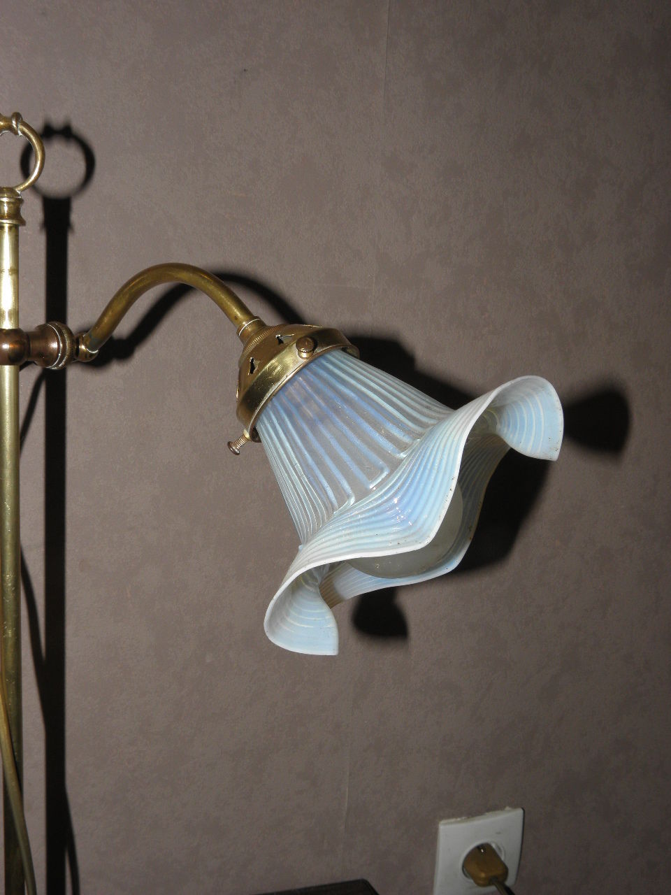 Art deco brass table lamp