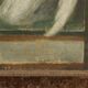 Old painting on canvas with a religious theme from the 19th-20th century.