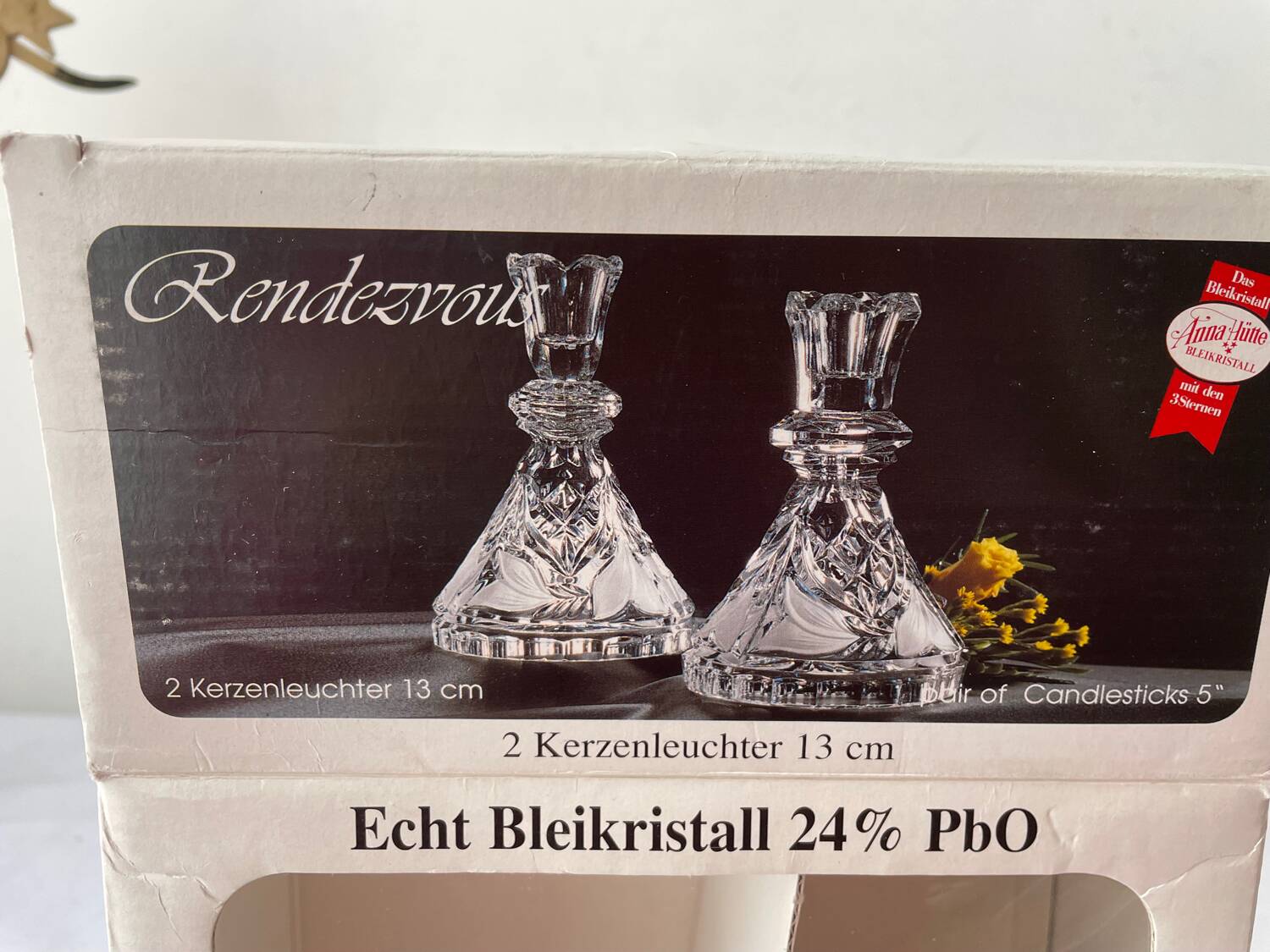 Paire de bougeoirs cristal