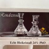 Paire de bougeoirs cristal