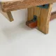 Vintage solid wooden school bench, 1970s