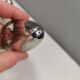 A beautiful stainless steel salt and pepper set, space age style 1980s.