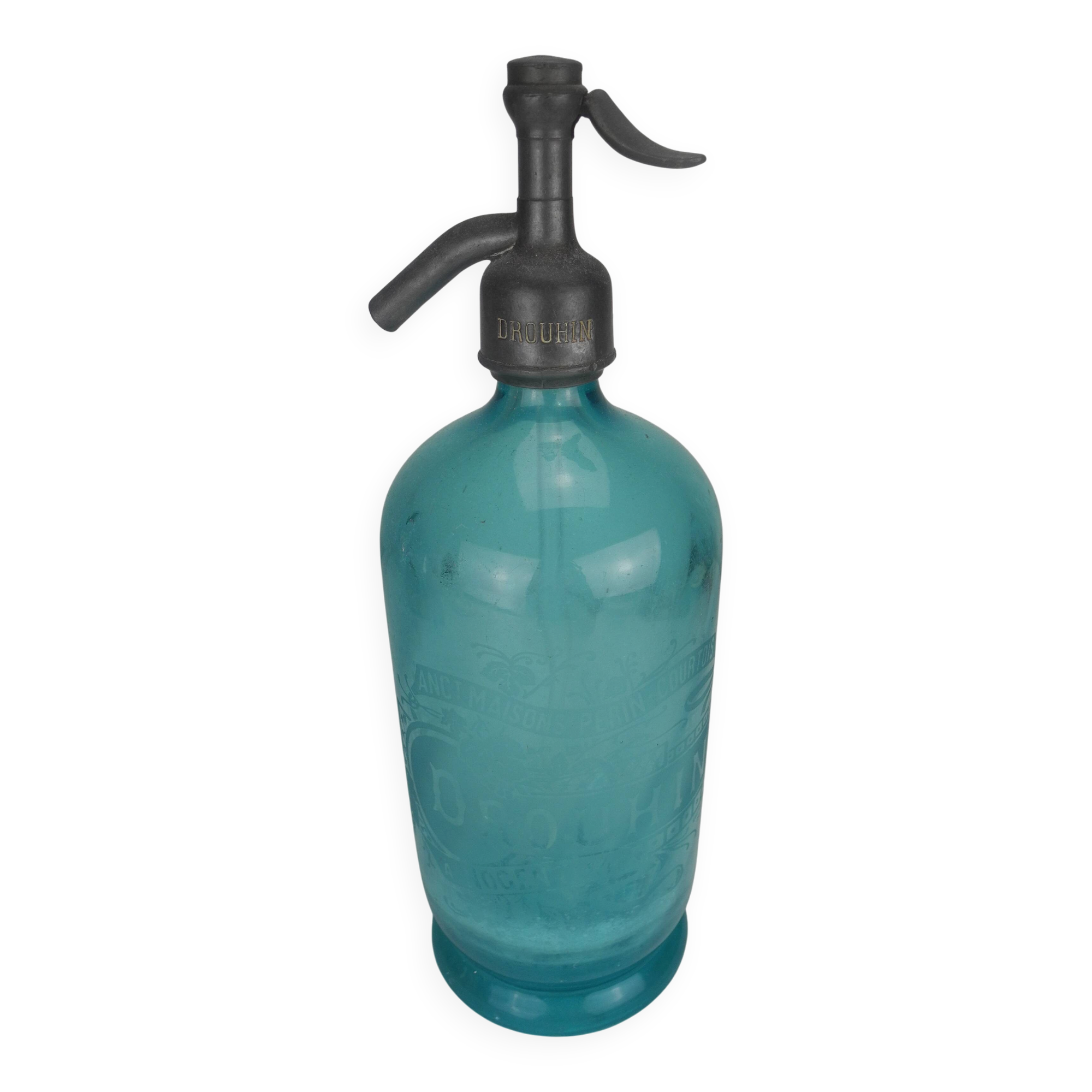 old seltzer water siphon bottle Drouhin antique French bottle