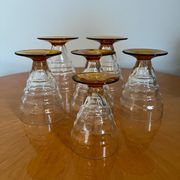 Ensemble de 6 verres vintage style Art déco