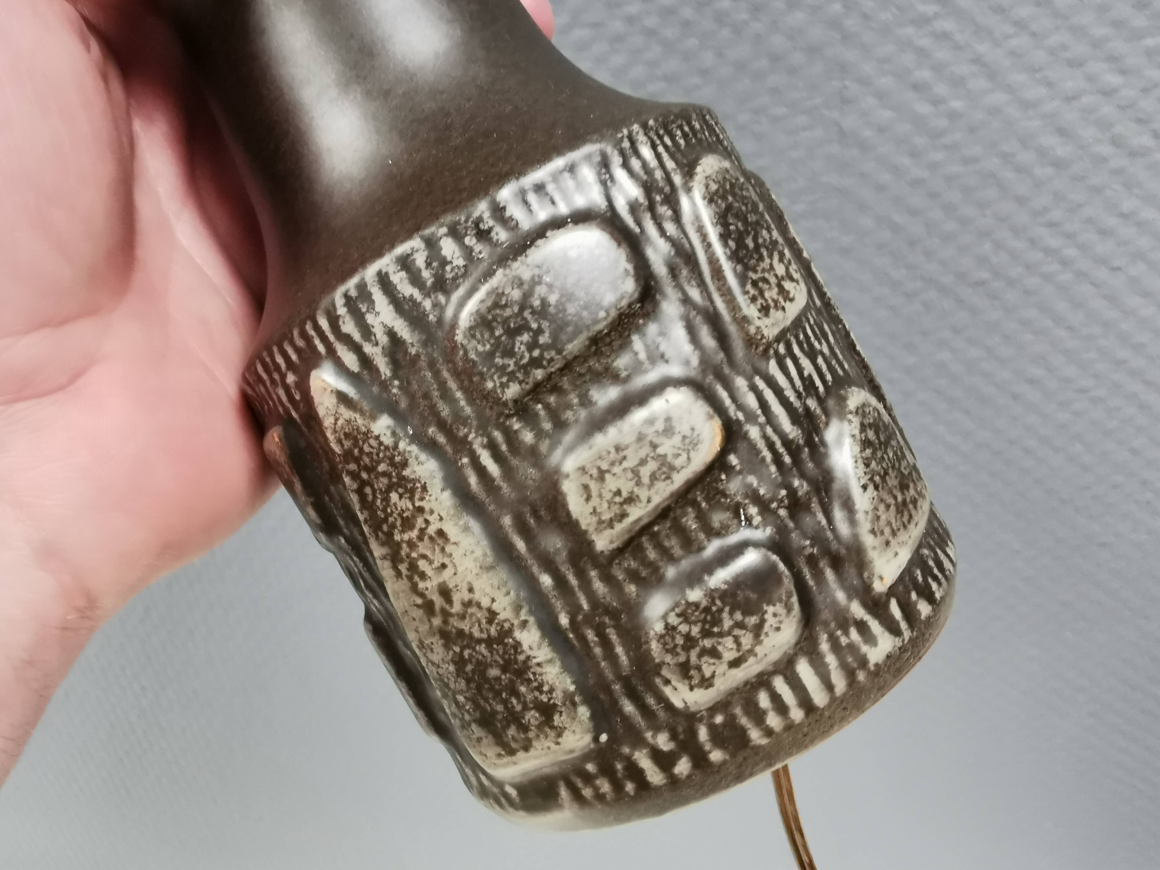 Ceramic table lamp from Danish Johgus, 1970s–80s.