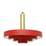 Red Scandinavian lamp, Denmark 1960s