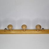 Vintage coat rack in turned wood, 5 hooks