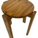 Mid century pinewood stool, minimalistic design 1960s