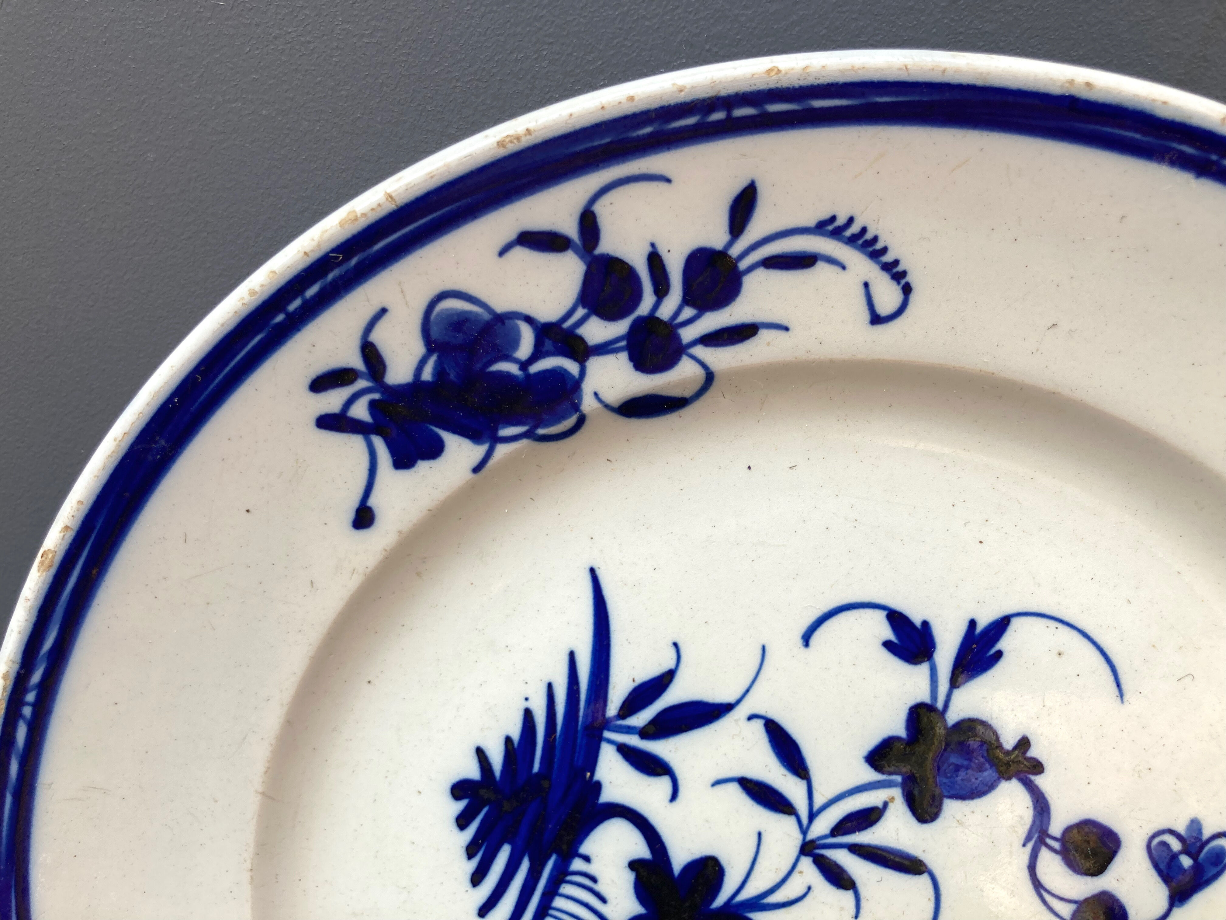 Plate old porcelain deco