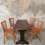 Massive wooden refectory table 1950