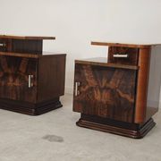 Pair of bedside tables by Jindrich Halabala for Up Zavody art deco 1950