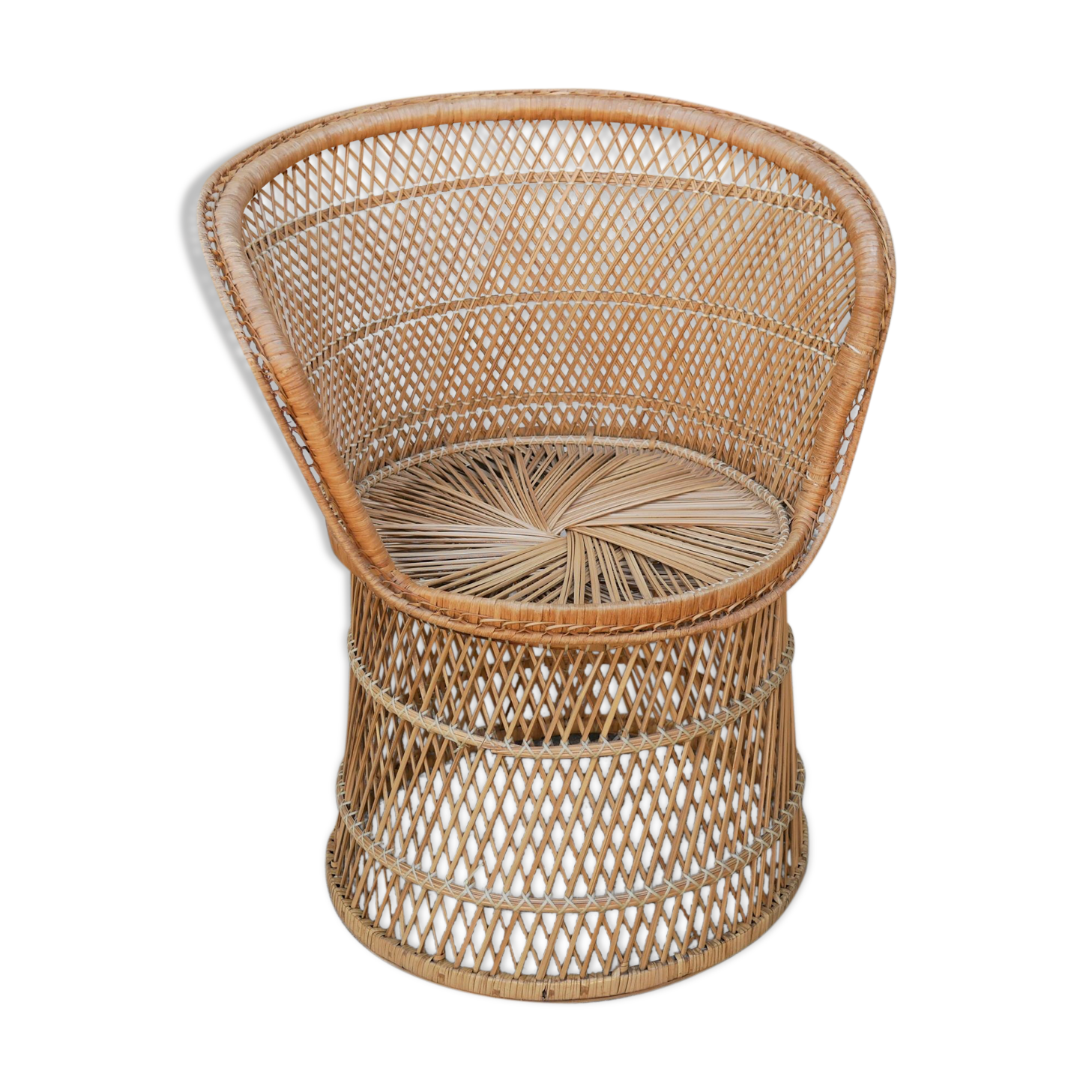 Vintage rattan armchair