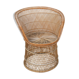 Vintage rattan armchair