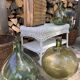 Table basse osier vintage blanche