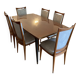 Table à manger 60/70 avec ses 8 chaises