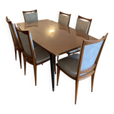 Table à manger 60/70 avec ses 8 chaises