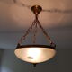 Gilt bronze pendant glass globe cised Napoleon style 3