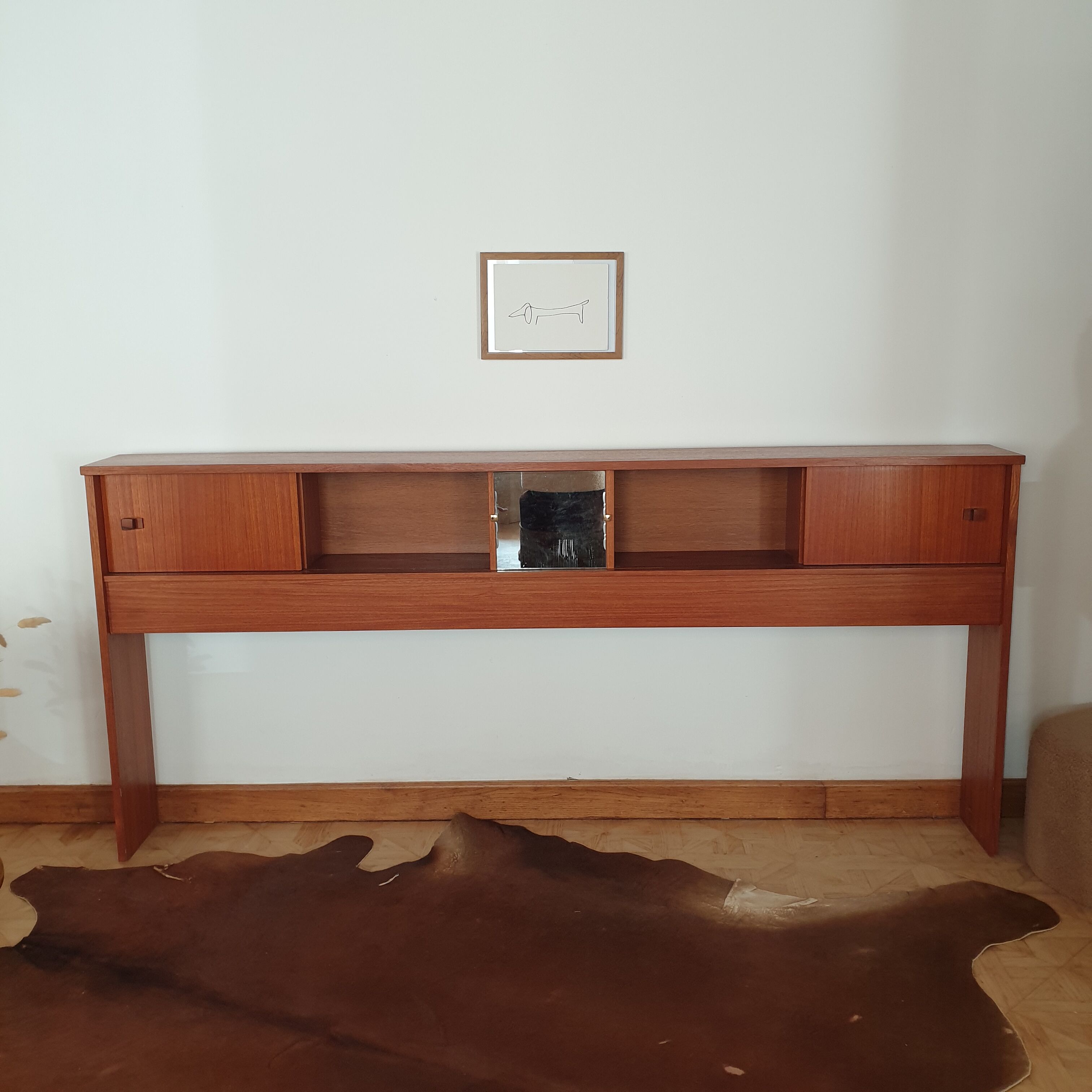 Vintage teak console 60s
