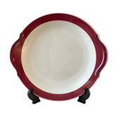 Cake dish / pie Badonviller burgundy 50s
