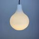 White glass drop-shaped pendant by Peill and Putzler 1960
