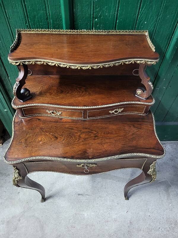 19th century rosewood stepped writing desk
