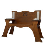 Arts And Crafts oak hall bench