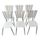 Set of six "Peacock Style" dining chairs.