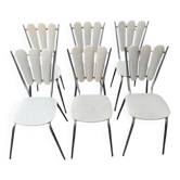 Ensemble de six chaises de salle à manger "Style Paon"