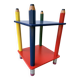 1980s side table with crayons, attributed to Pierre Sala.