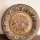 Ancien Plat Mural Montopoli Arno Italie 1930 Oiseau Majolica Toscane