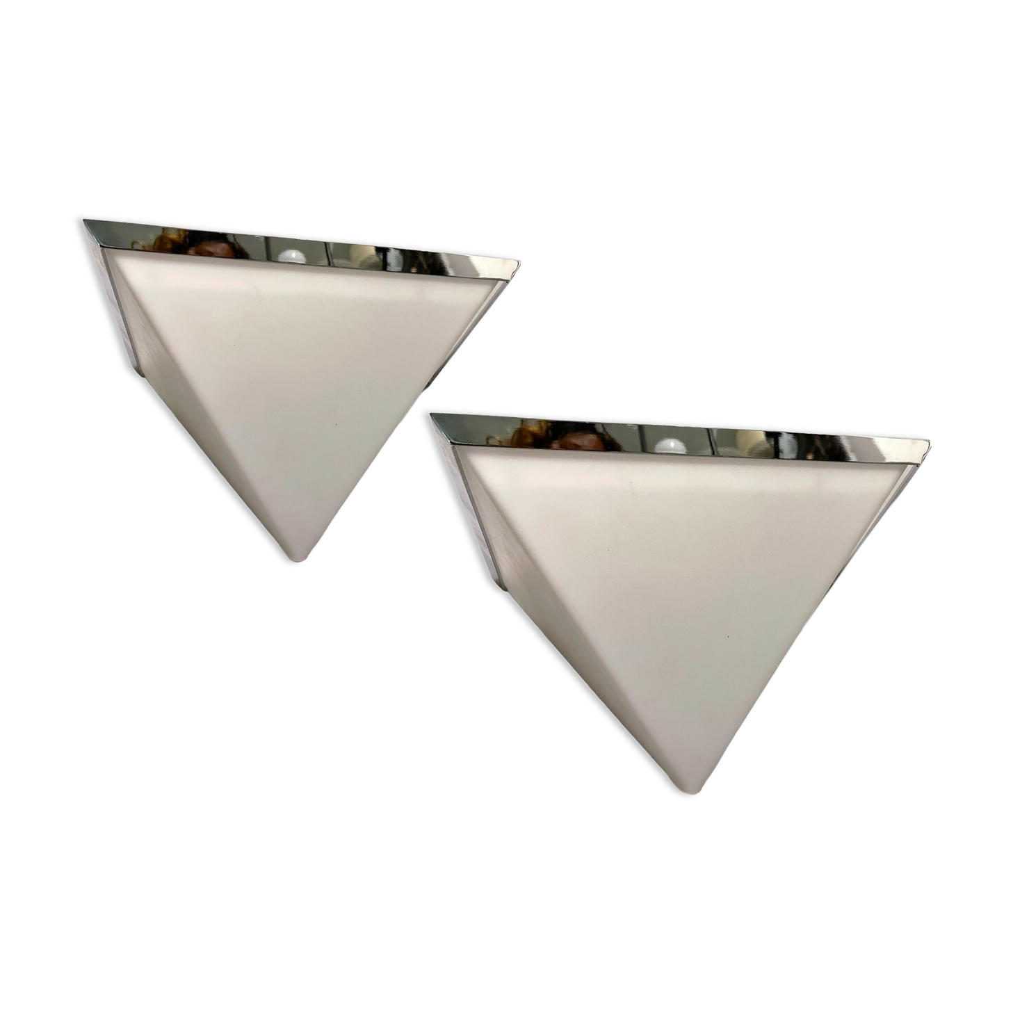 2 mid-century Italian acrylic glass sconces by Zonca Italy