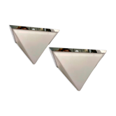 2 appliques en verre acrylique italien du milieu du siècle par Zonca Italie