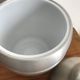 LARGE PEAR OR QUINCE IN BRUSHED ALUMINUM ICE BUCKET MADE IN ITALY AROUND 1970