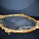 Antique mirror tray Centerpiece mainly in bronze and mercury glass