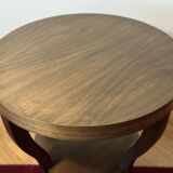 Lot de 2 tables d'appoint contemporaines en bois de cèdre