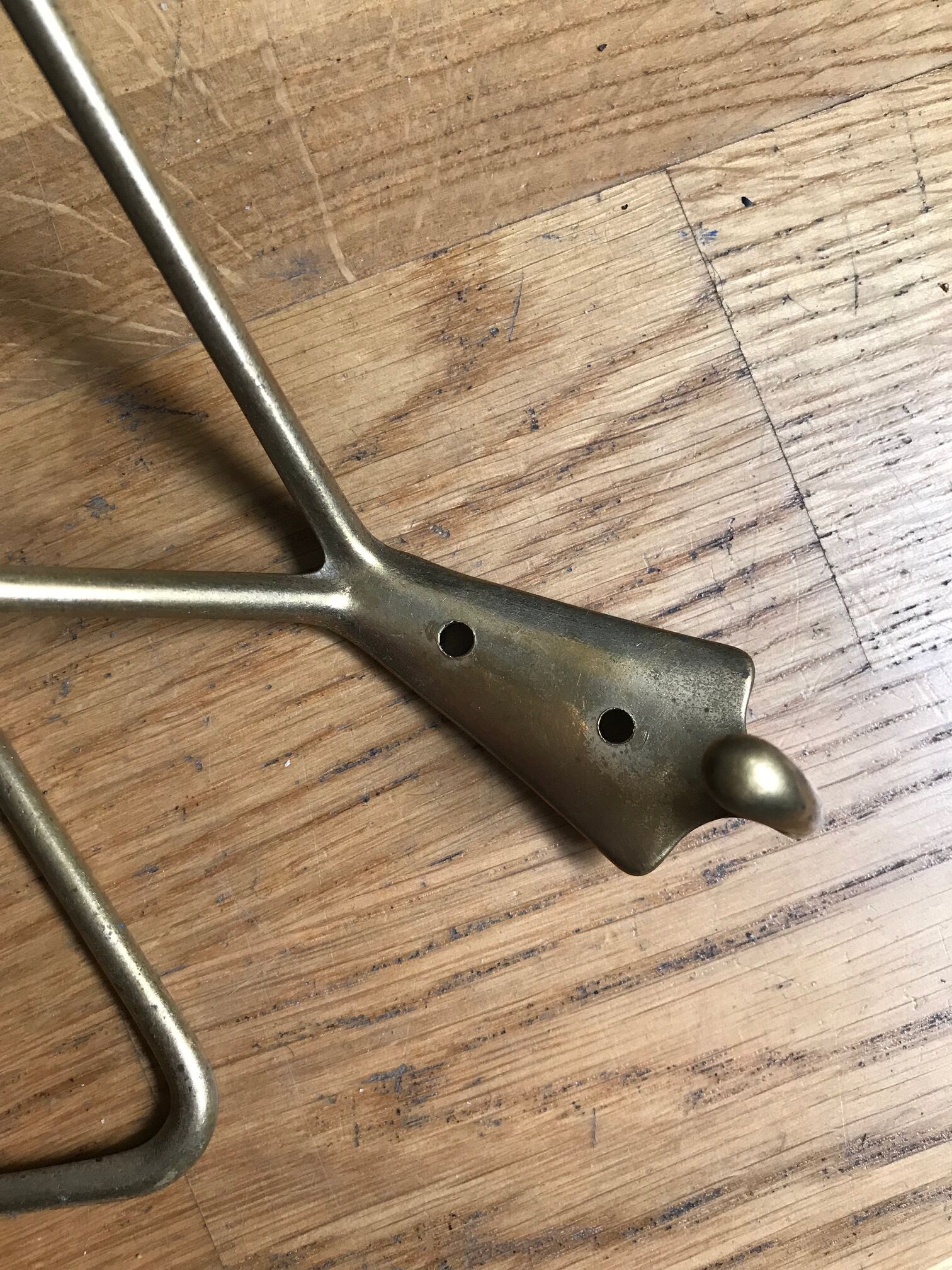 2 brass hooks