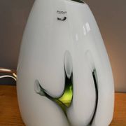 White and Green glass vase by Pomax Hom collection