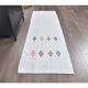 Turkish vintage handwoven wool kilim rug 71x220