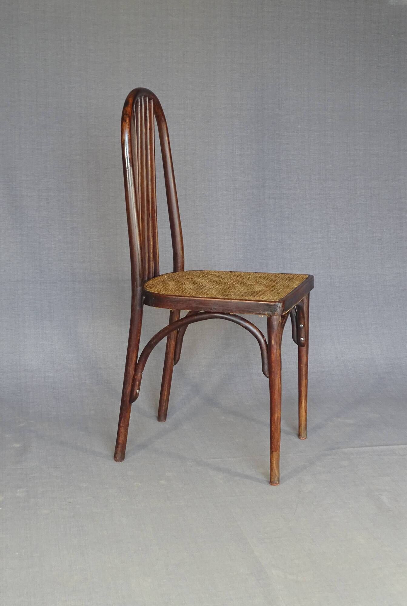 Bistro chair with curved wood by Wojciechow No. 644, not Thonet.