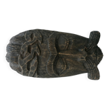 African tribal mask in carved wood - decorative ethnic art