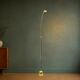Lampadaire massive space age en métal doré bras balancier – années 70 80