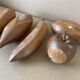 Lot of carved wooden fruits