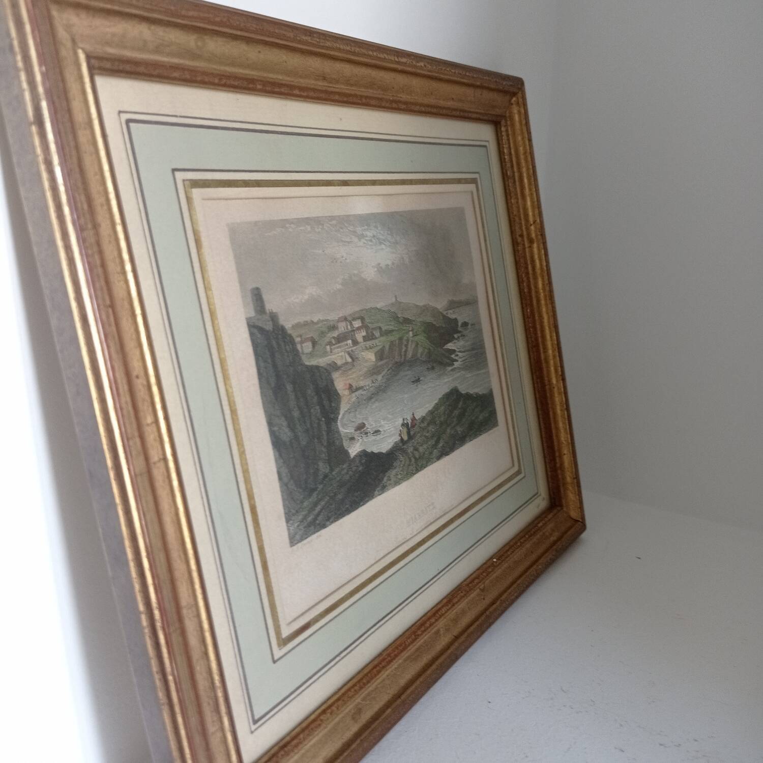 Old lithograph Biarritz