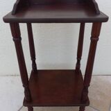 Bedside table or side table with 2 wooden shelves