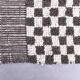 9x10 Checkered Brown White Moroccan Rug, 268x298Cm